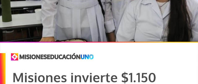 Misiones invierte .150 millones para acondicionar escuelas antes del inicio de clases